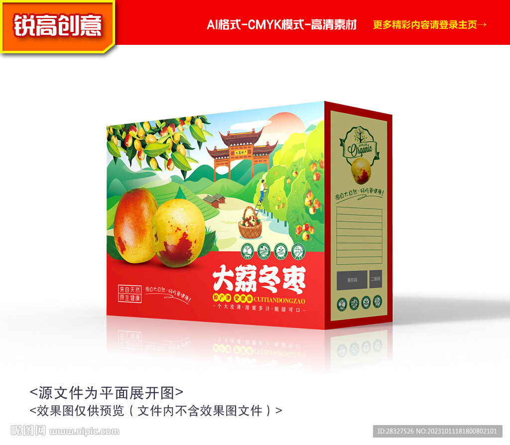 冬枣包装 冬枣礼盒