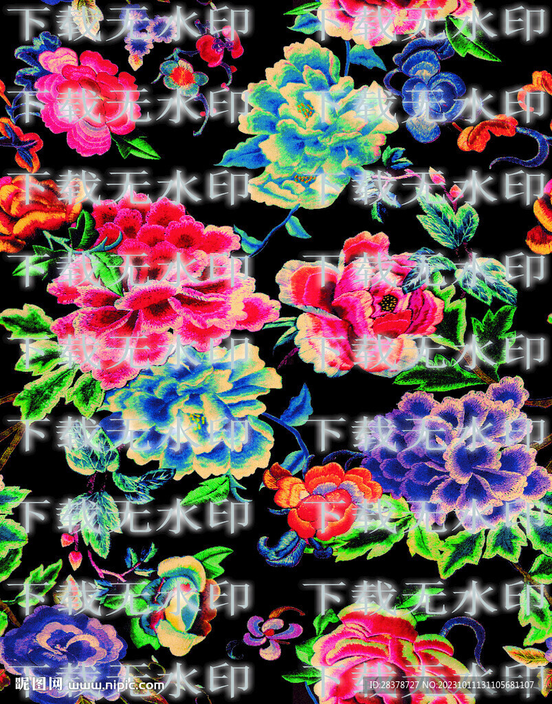 刺绣牡丹