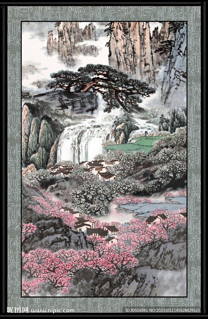 竖幅山水画