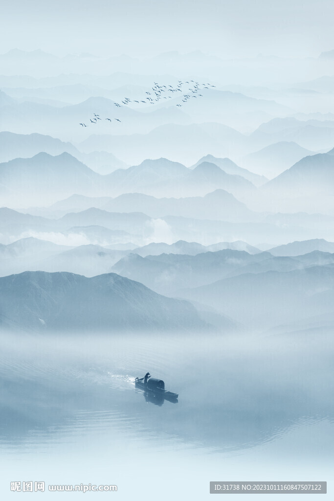 意境别墅山水画