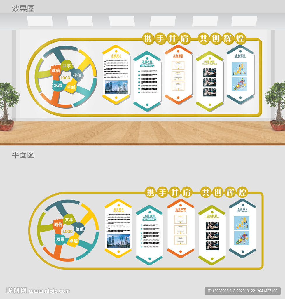 商务公司企业发展大事记文化墙