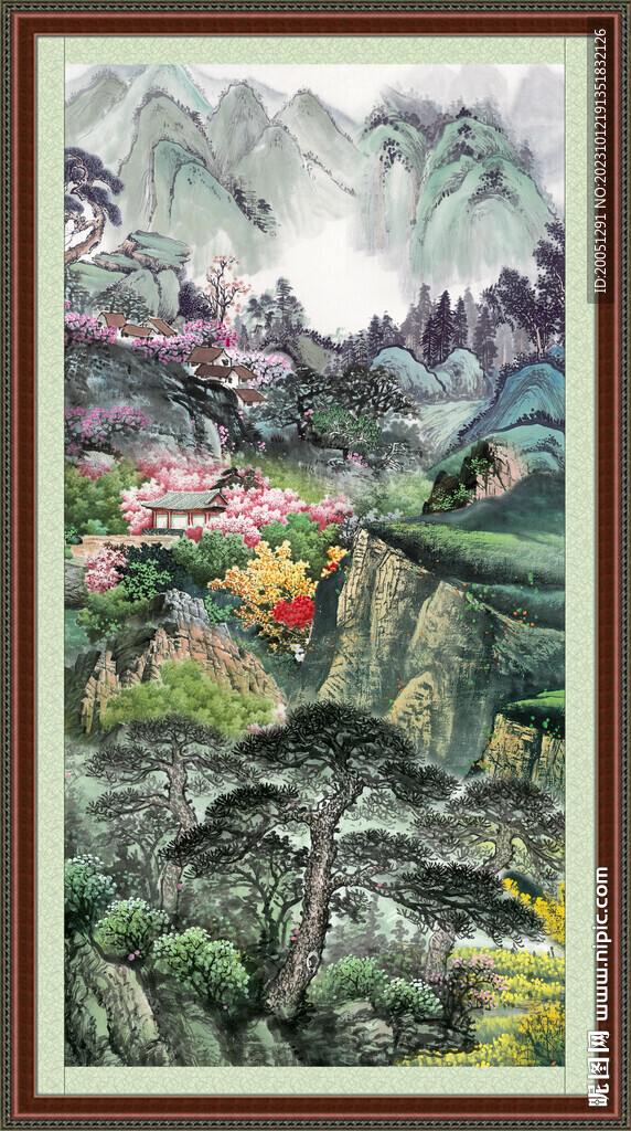 山水中堂画 