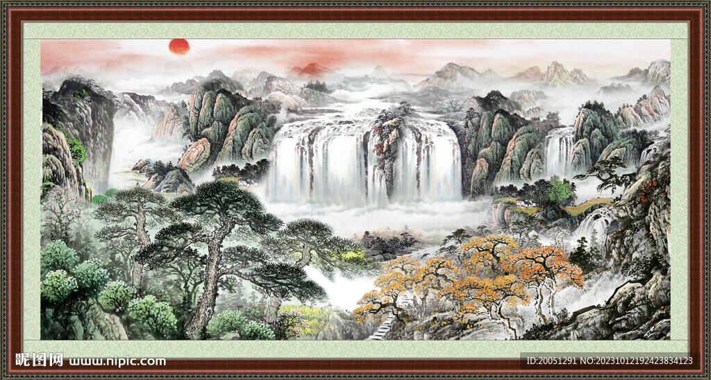 中堂画风景