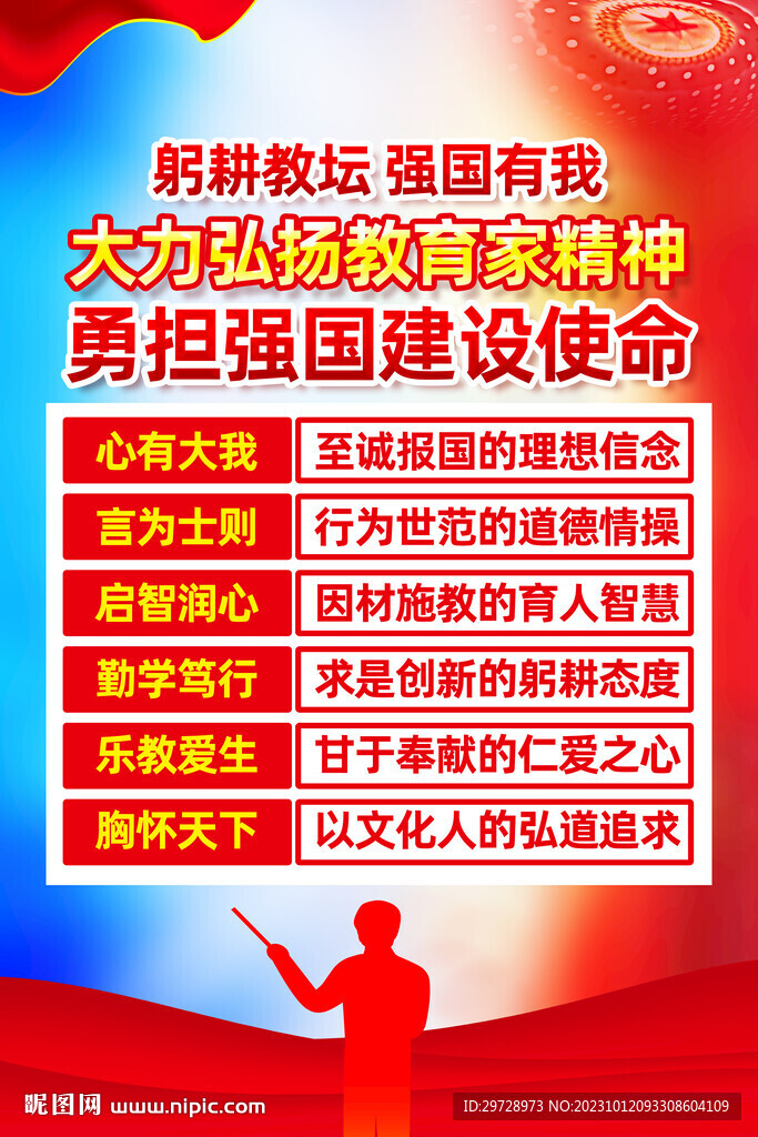 教育家精神宣传海报