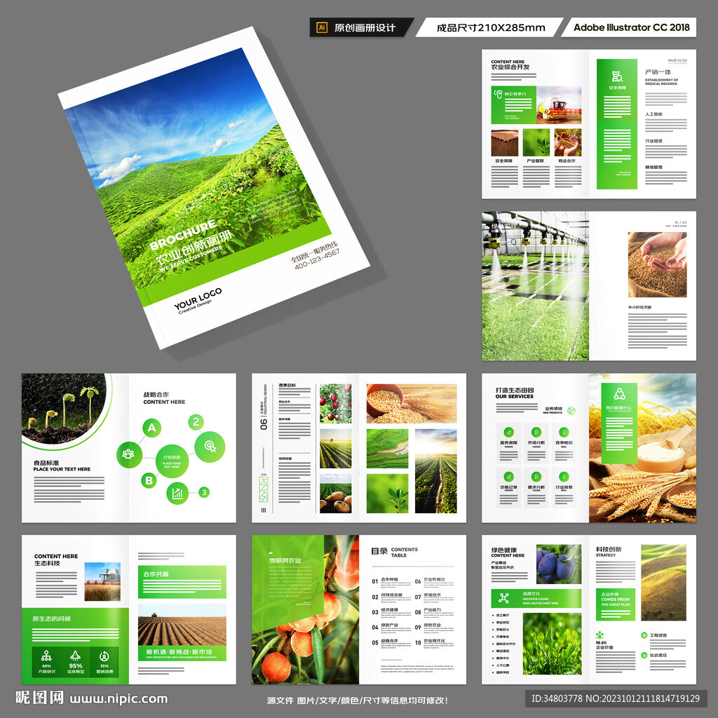 农业画册模板