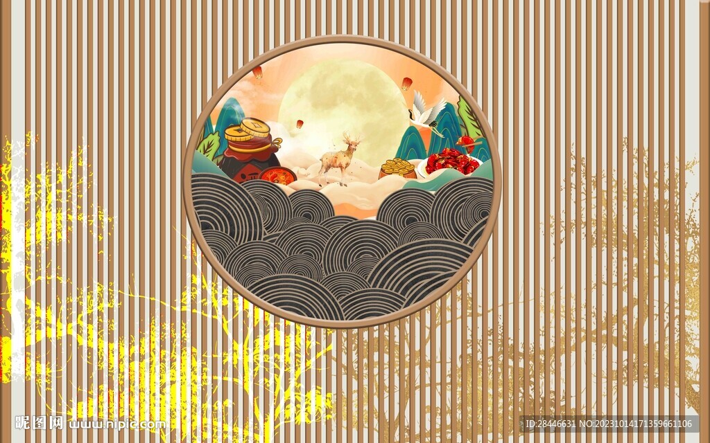 新中式 背景墙