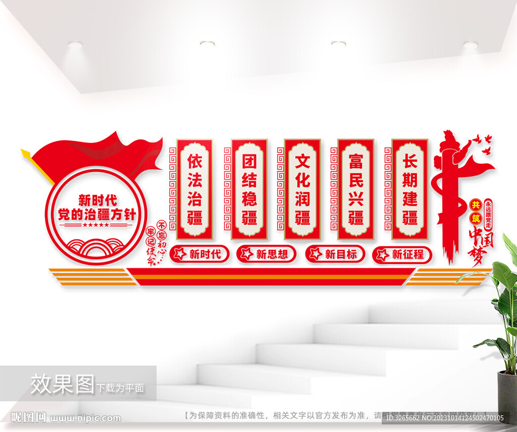 党的治疆方略文化墙图片
