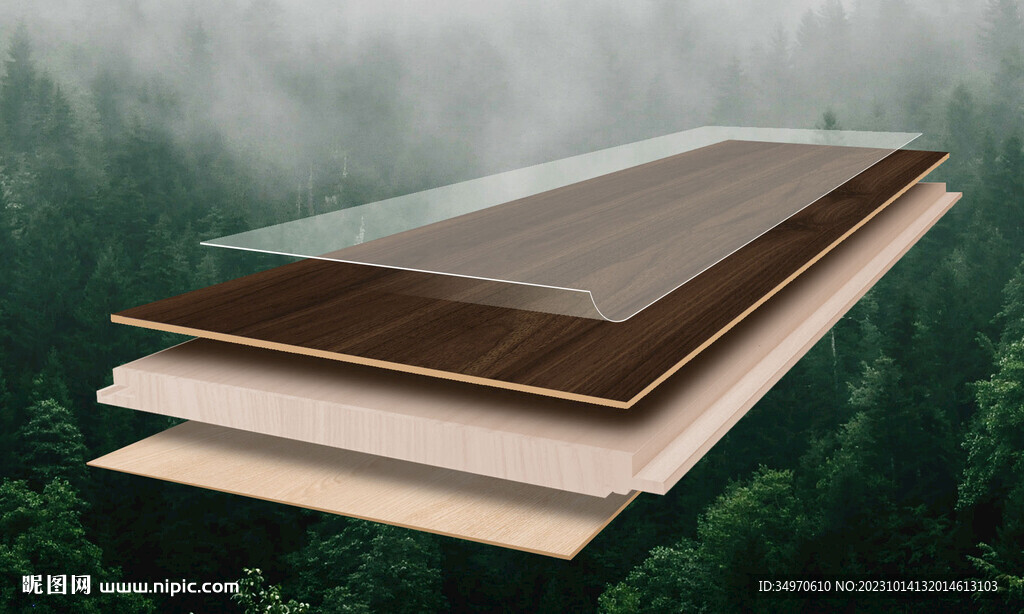 实木复合地板结构图