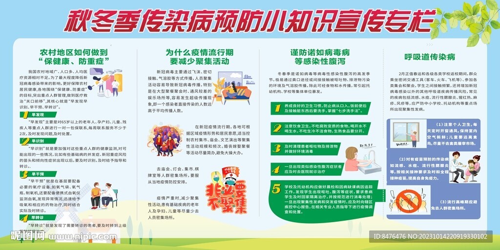 秋冬季预防流感宣传栏