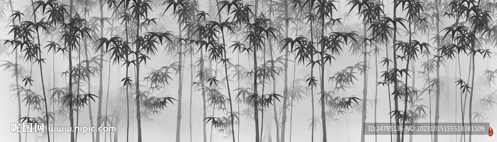 水墨竹子