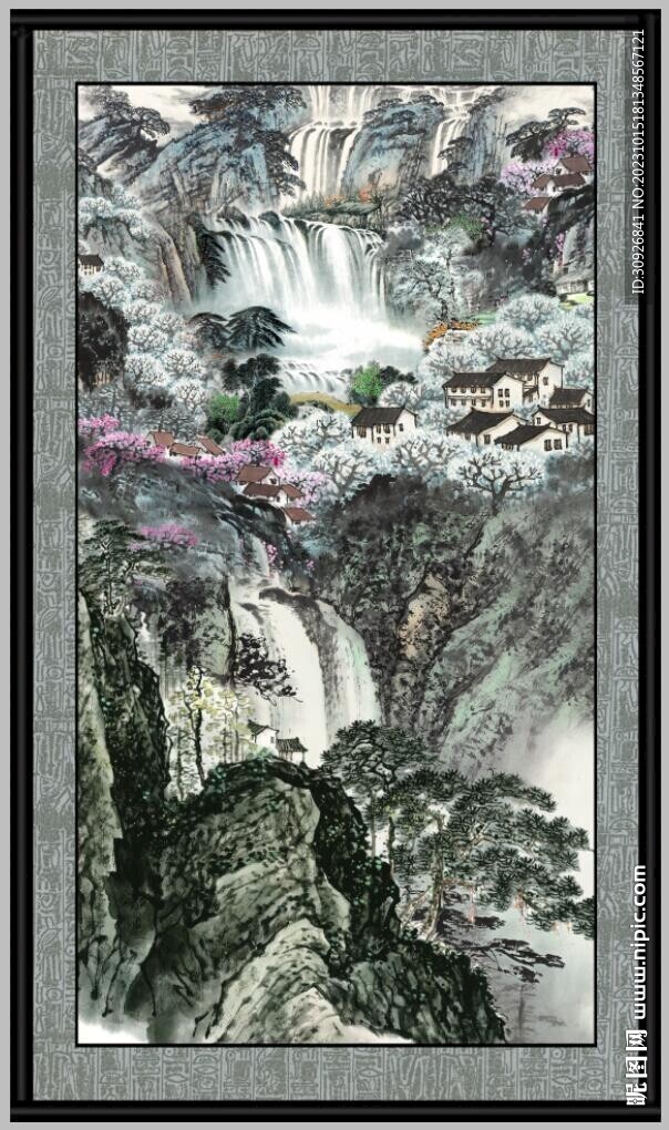 竖幅国画