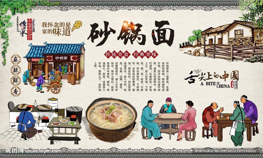 砂锅面