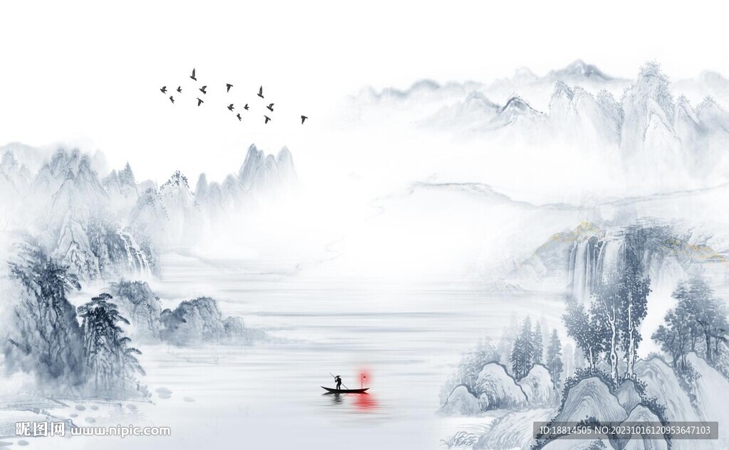 山水背景墙