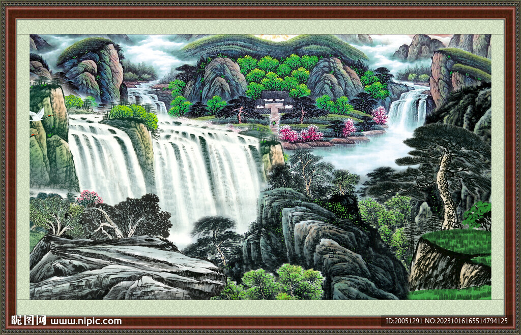 客厅山水画 