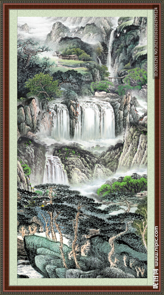 八方聚财山水 