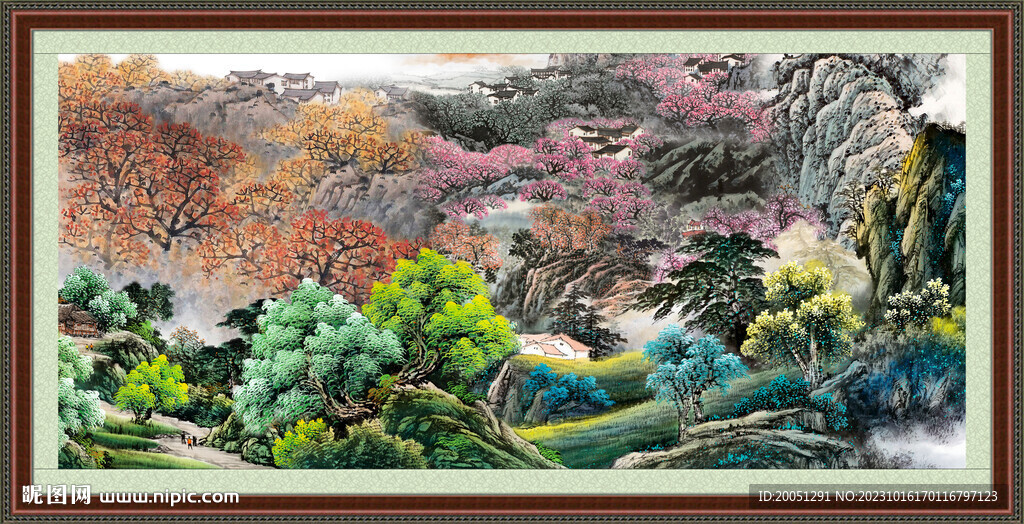 大厅山水画 