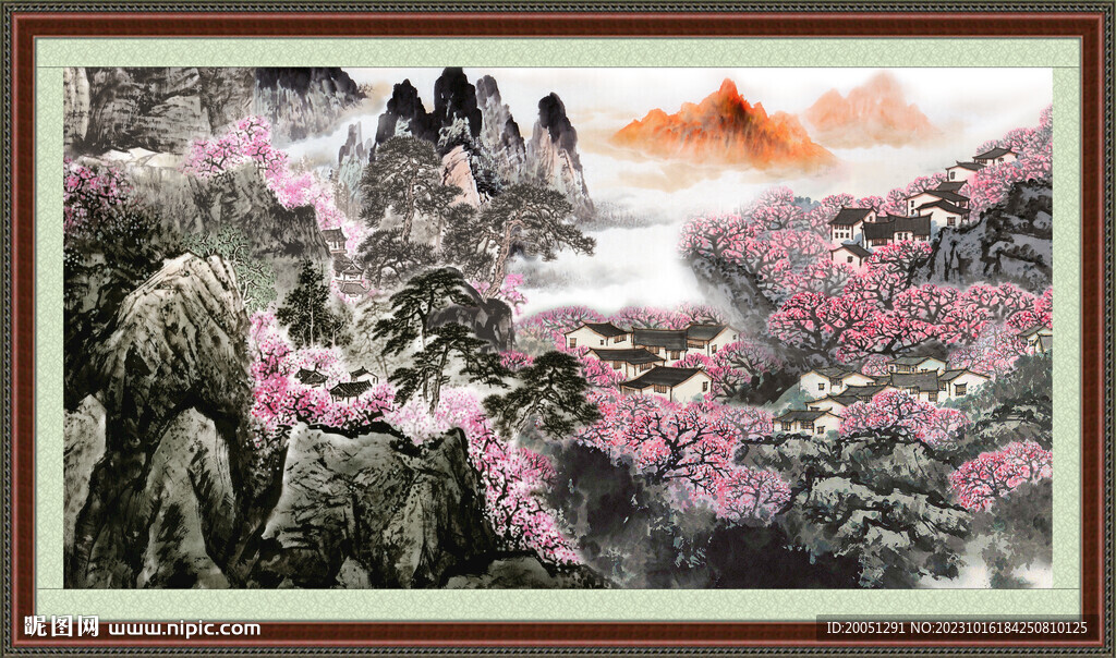 山水中堂画 