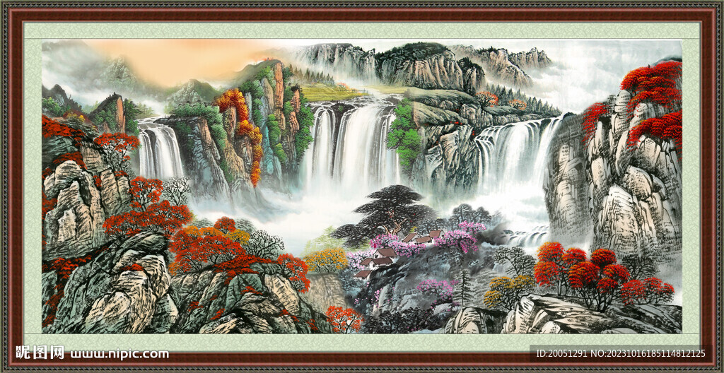 大厅山水画 