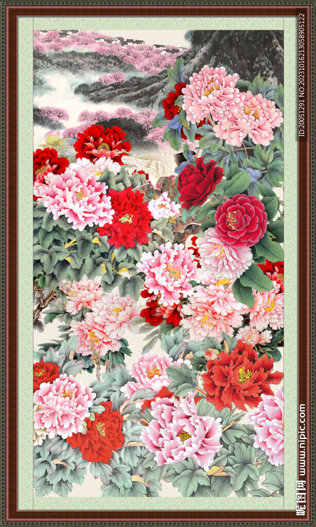 国画牡丹 