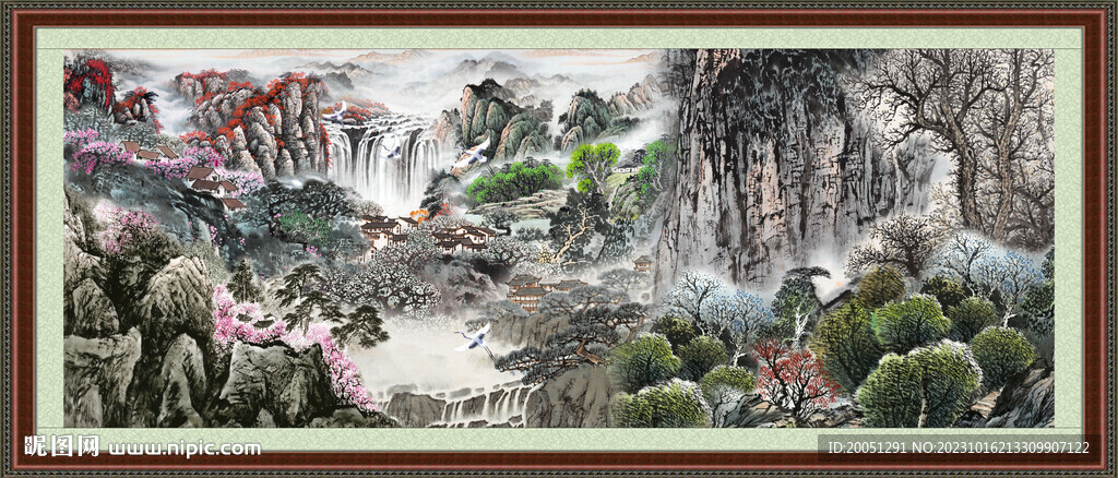 大厅山水画 