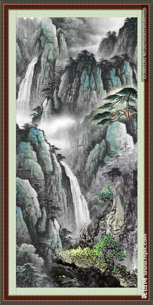 八方聚财山水 