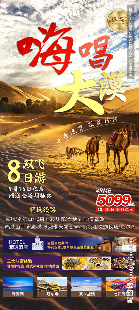 西北甘青旅游宣传广告图