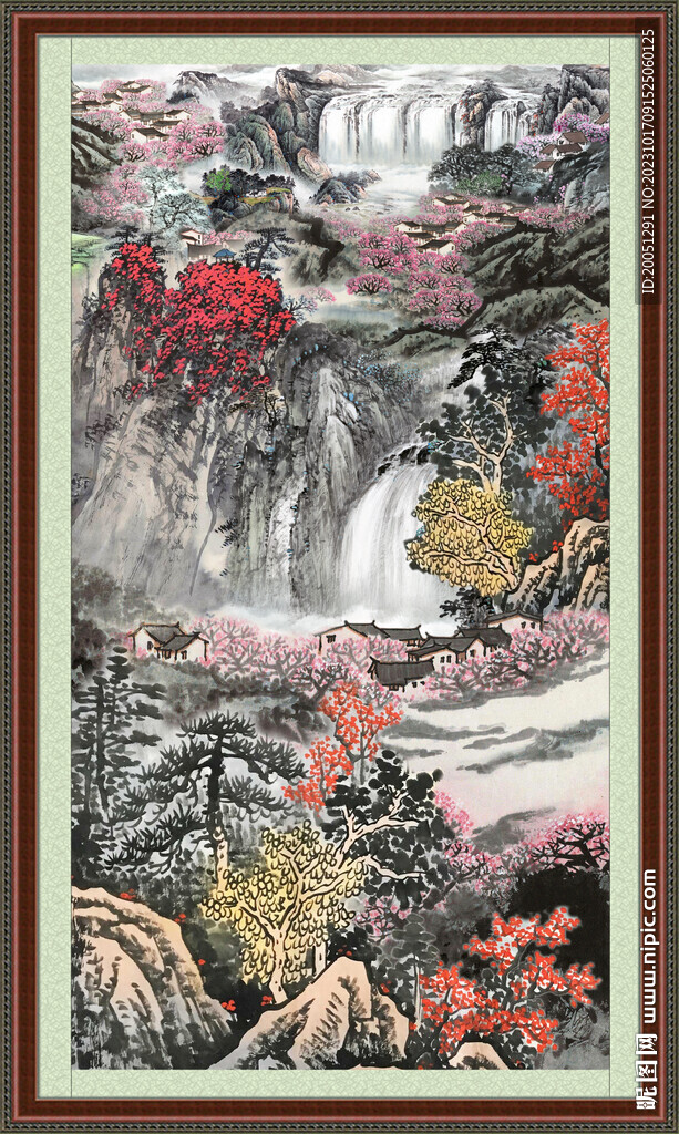 八方聚财山水 