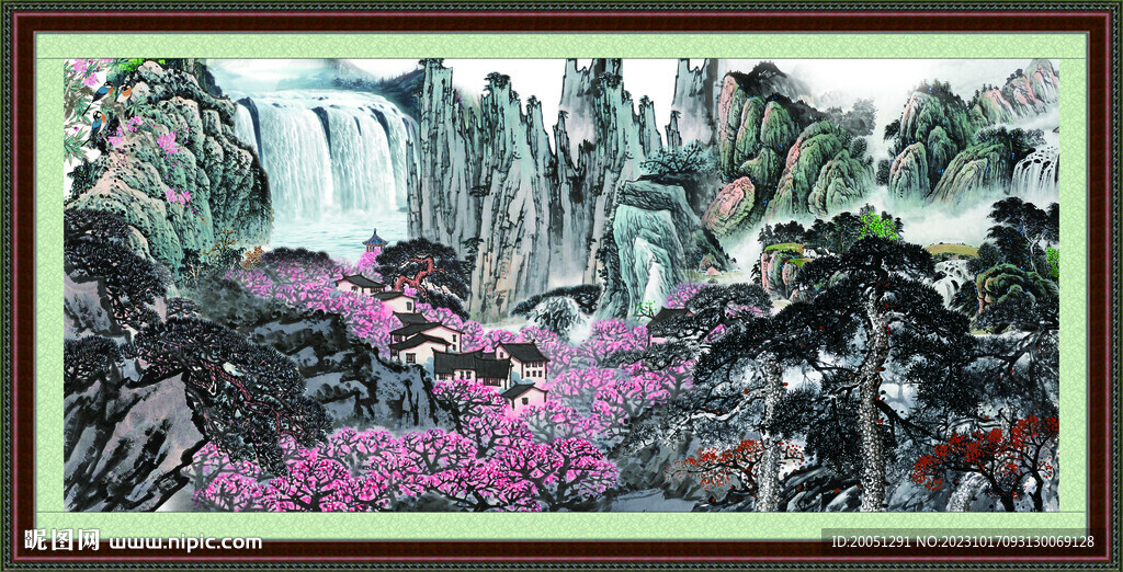 山水中堂画 