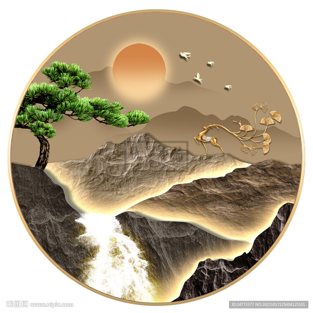 禅意山水画