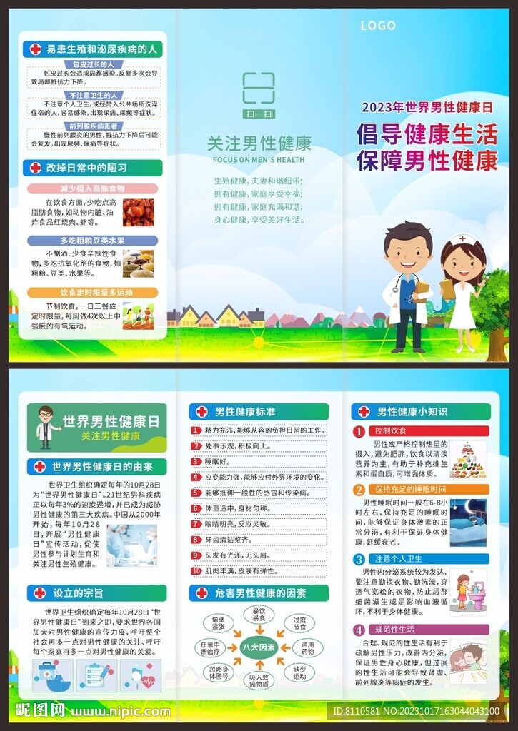 世界男性健康日三折页