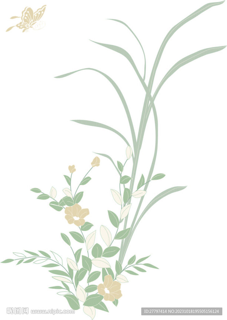 旗袍汉服绣花图案