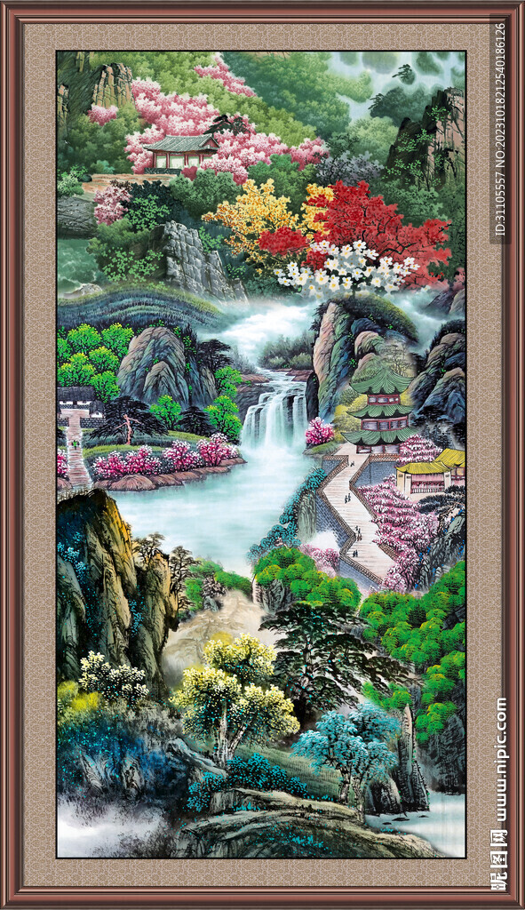 国画山水画 