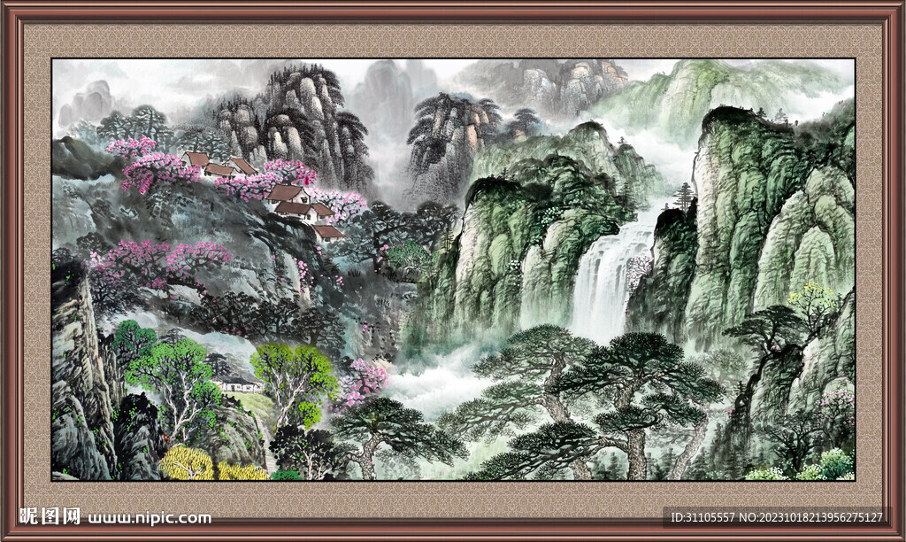 国画山水画 