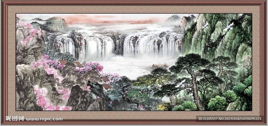 国画山水画 