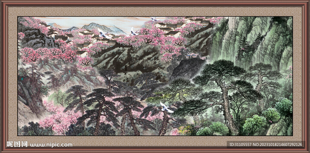 国画山水画 