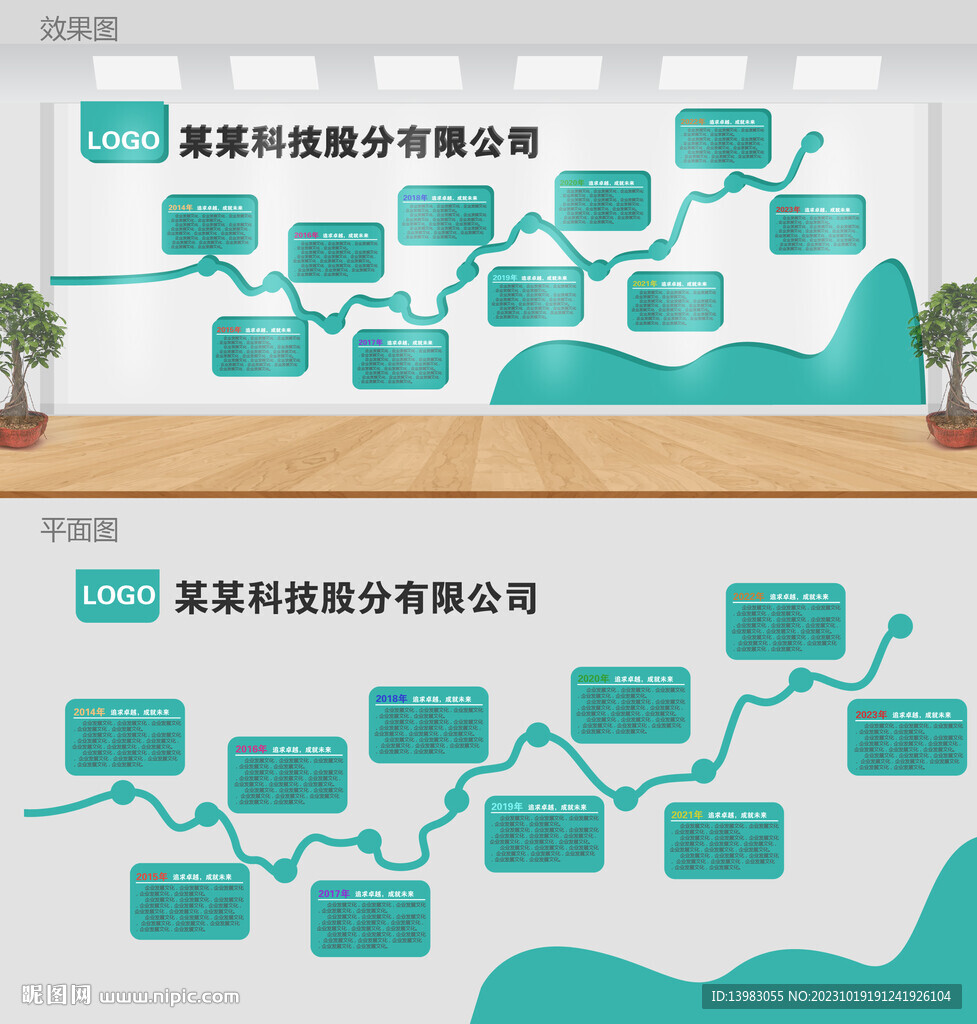 发展历程公司企业文化形象墙