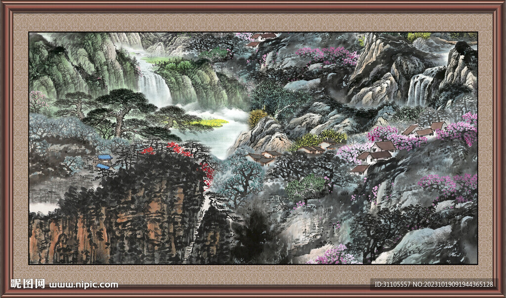 国画山水画 