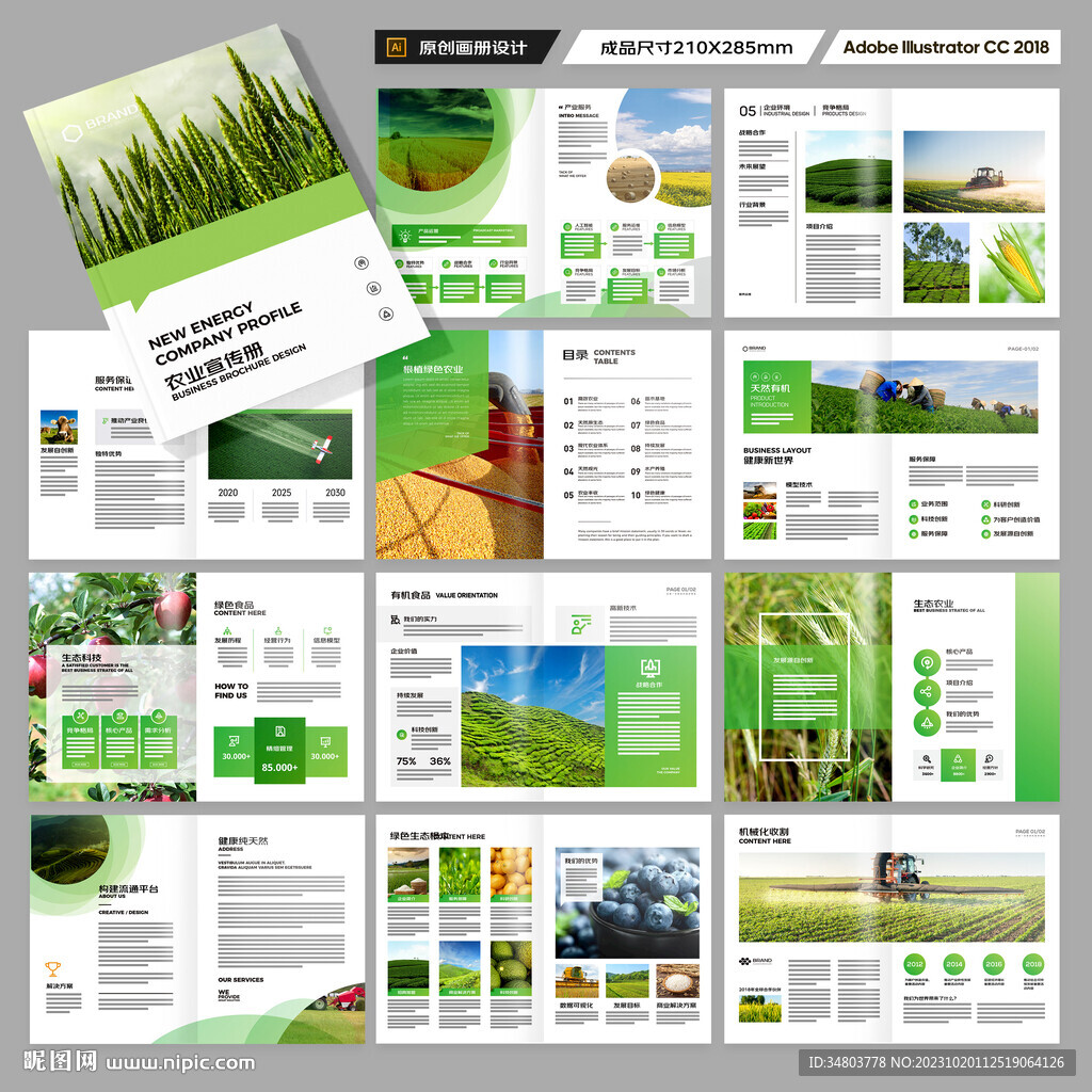 农业画册模板