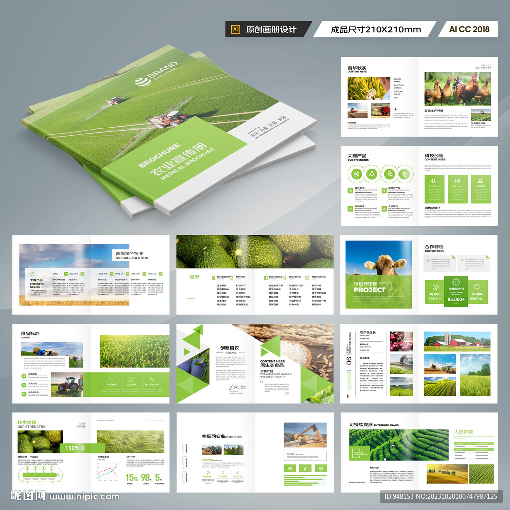 方形农业宣传册