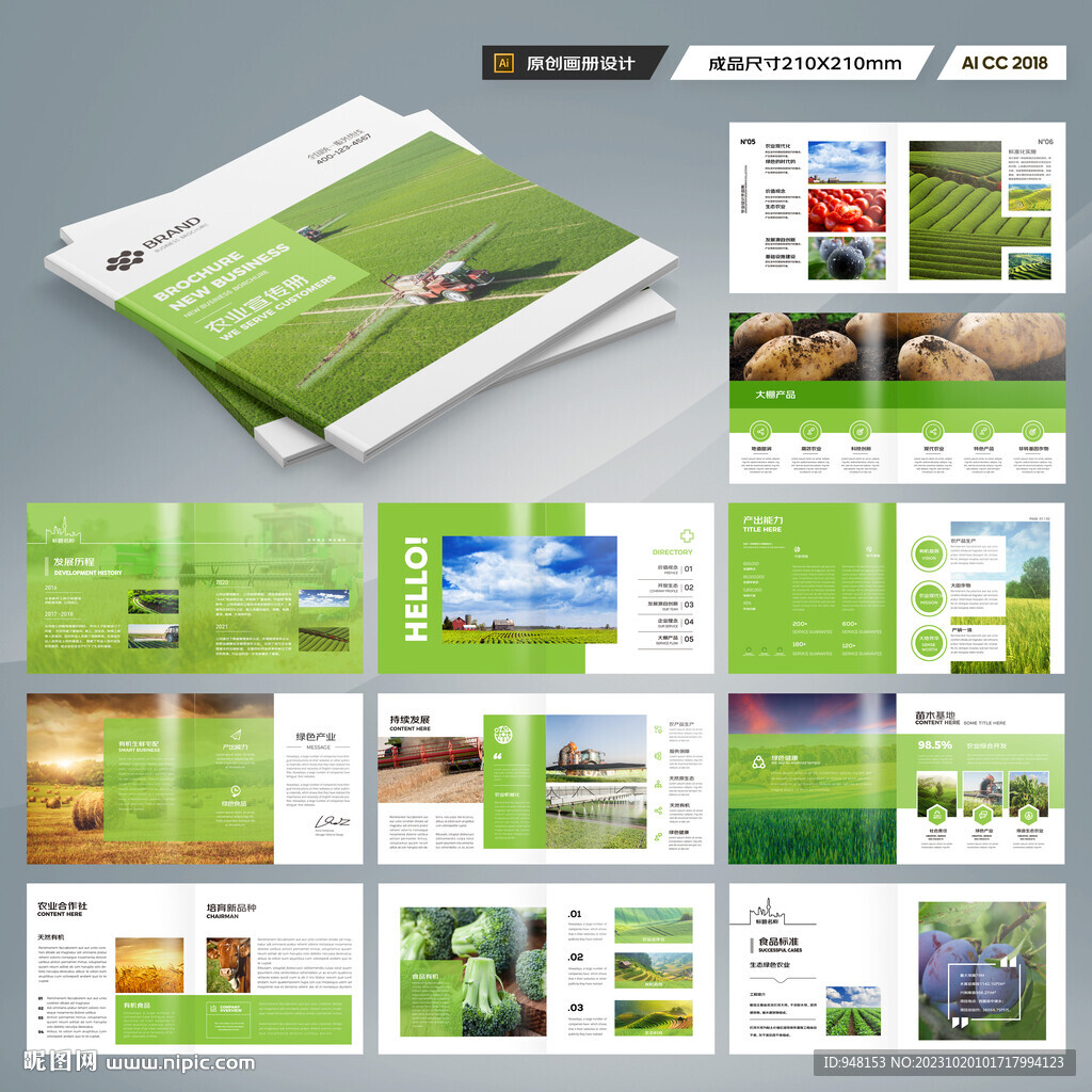 方形农产品画册