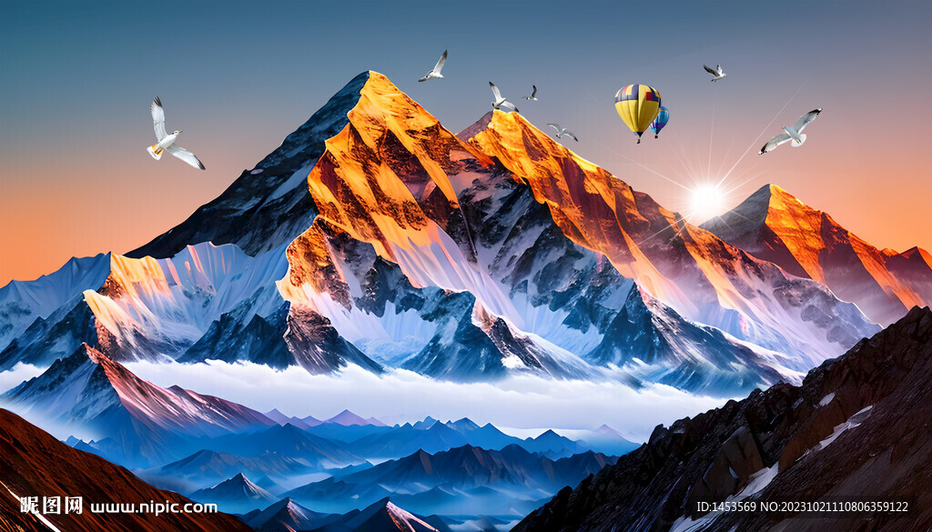 金色雪山