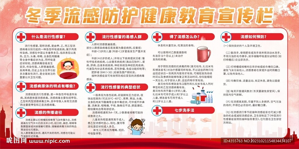 冬季流感防护健康教育宣传栏