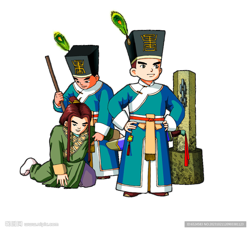 古代官吏儿童画
