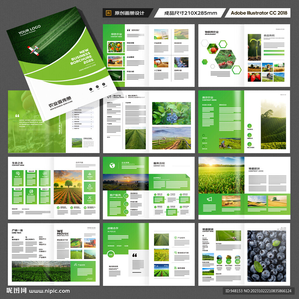 农业画册模板