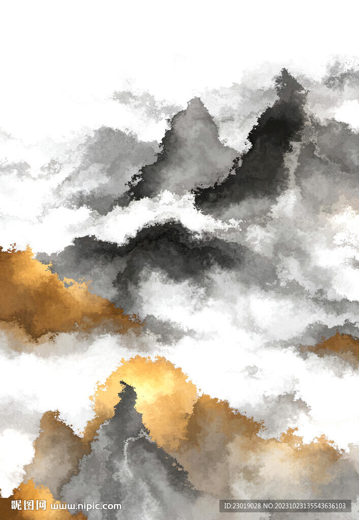 意境水墨山水画