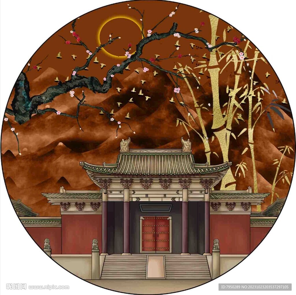 圆形装饰画 