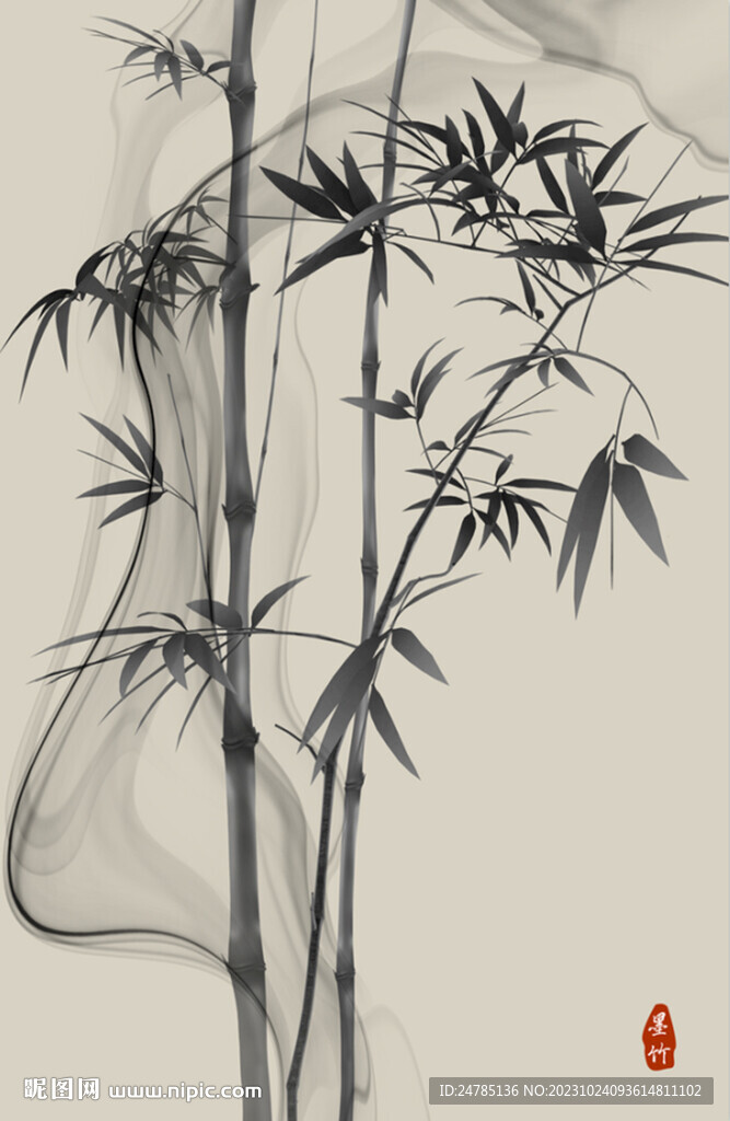 水墨竹子