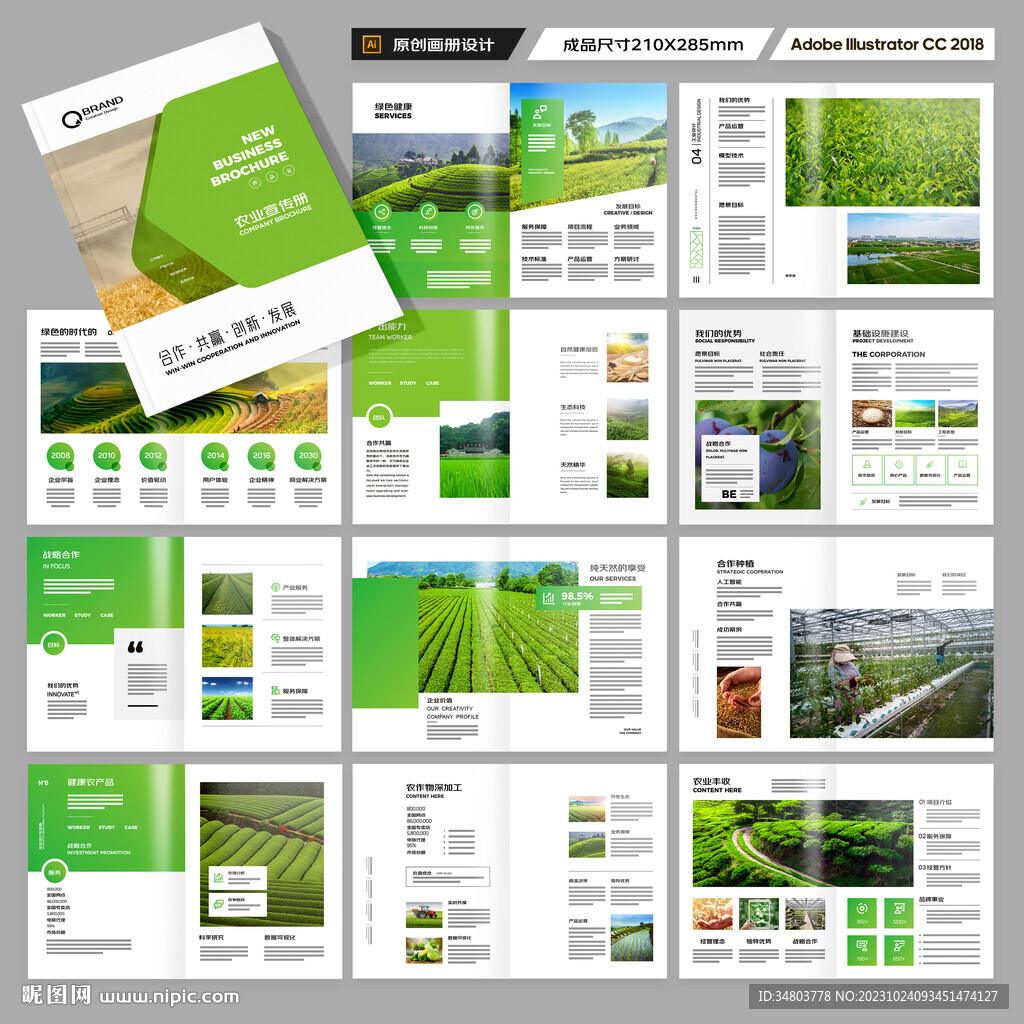 农业画册模板