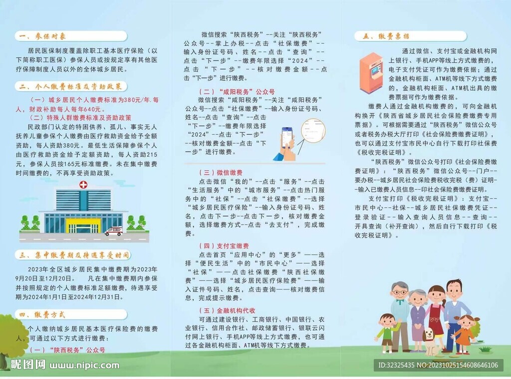 医保三折页