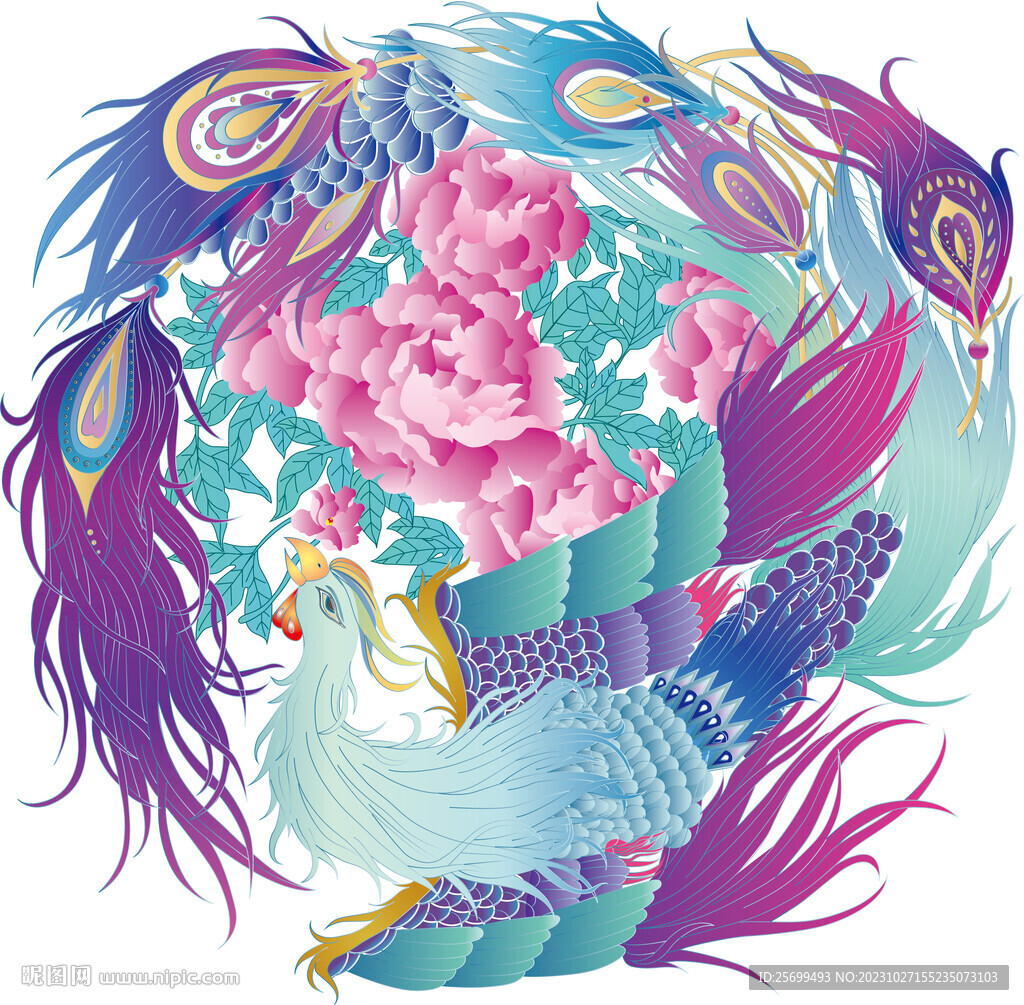 凤凰牡丹
